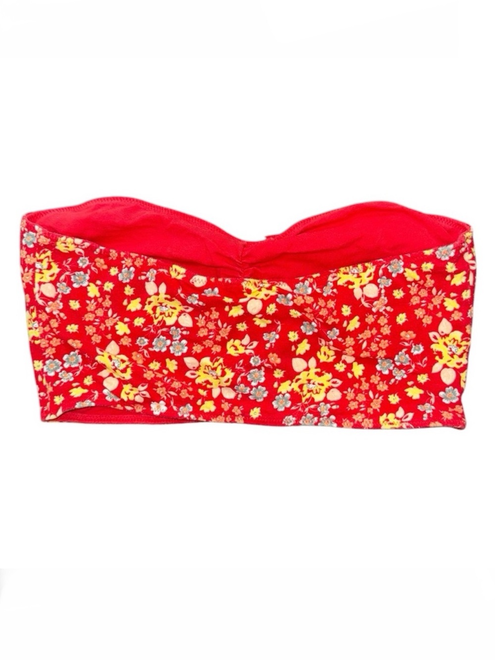 Floral Red Bandeau Top - Picture 5 of 8
